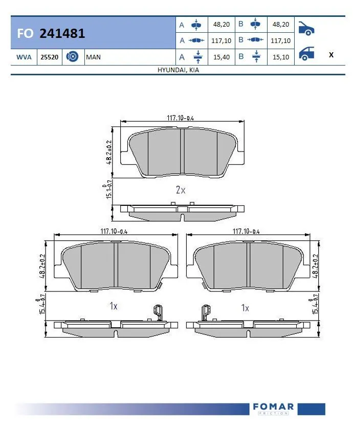 Brake Pad Set, disc brake